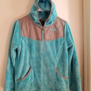 Light blue hooded north face